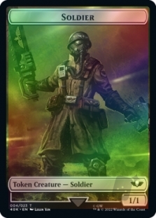 Soldier Token (4/23) (Surge Foil) | Universes Beyond: Warhammer 40,000 ...