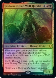 Faldorn, Dread Wolf Herald (Commander Deck) | Commander Legends: Battle ...