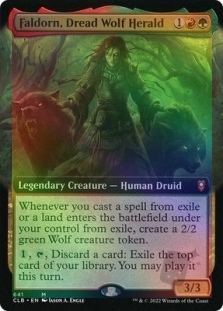 Faldorn, Dread Wolf Herald (Extended Art) | Commander Legends: Battle ...