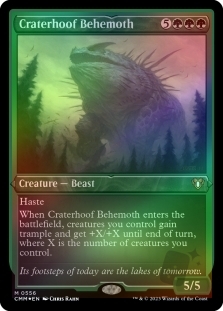 Craterhoof Behemoth (Foil-etched) | Commander Masters English Foil ...