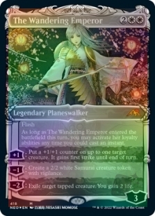 The Wandering Emperor (Showcase) (Foil-etched) | Kamigawa: Neon