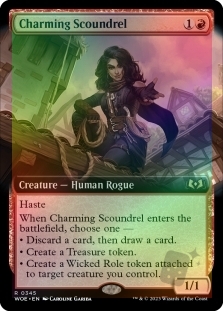 Charming Scoundrel (Extended Art) | Wilds of Eldraine English Foil ...